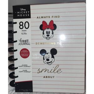 DISNEY Happy Planner Undated Mickey Mouse, Always Find Something To Smile NWOT